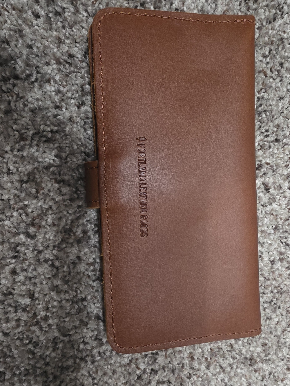 Portland Leather Tan Leather Zip Folio Wallet
